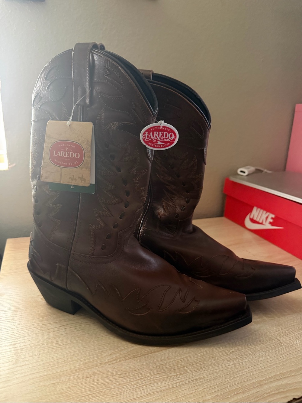 Laredo Men's Dark Brown Western Cowboy Boots